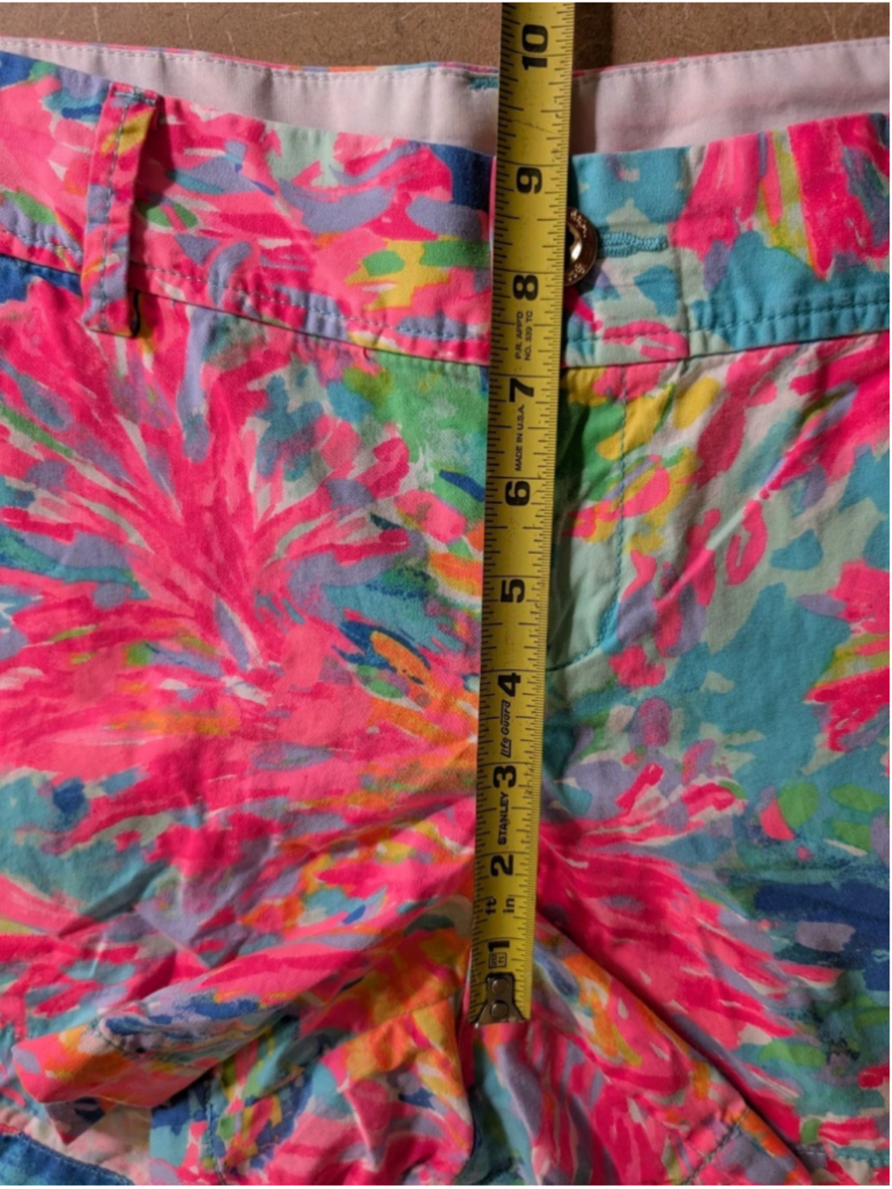 Lilly Pulitzer Pink & Blue Tropical Bermuda Shorts - Picture 9 of 10